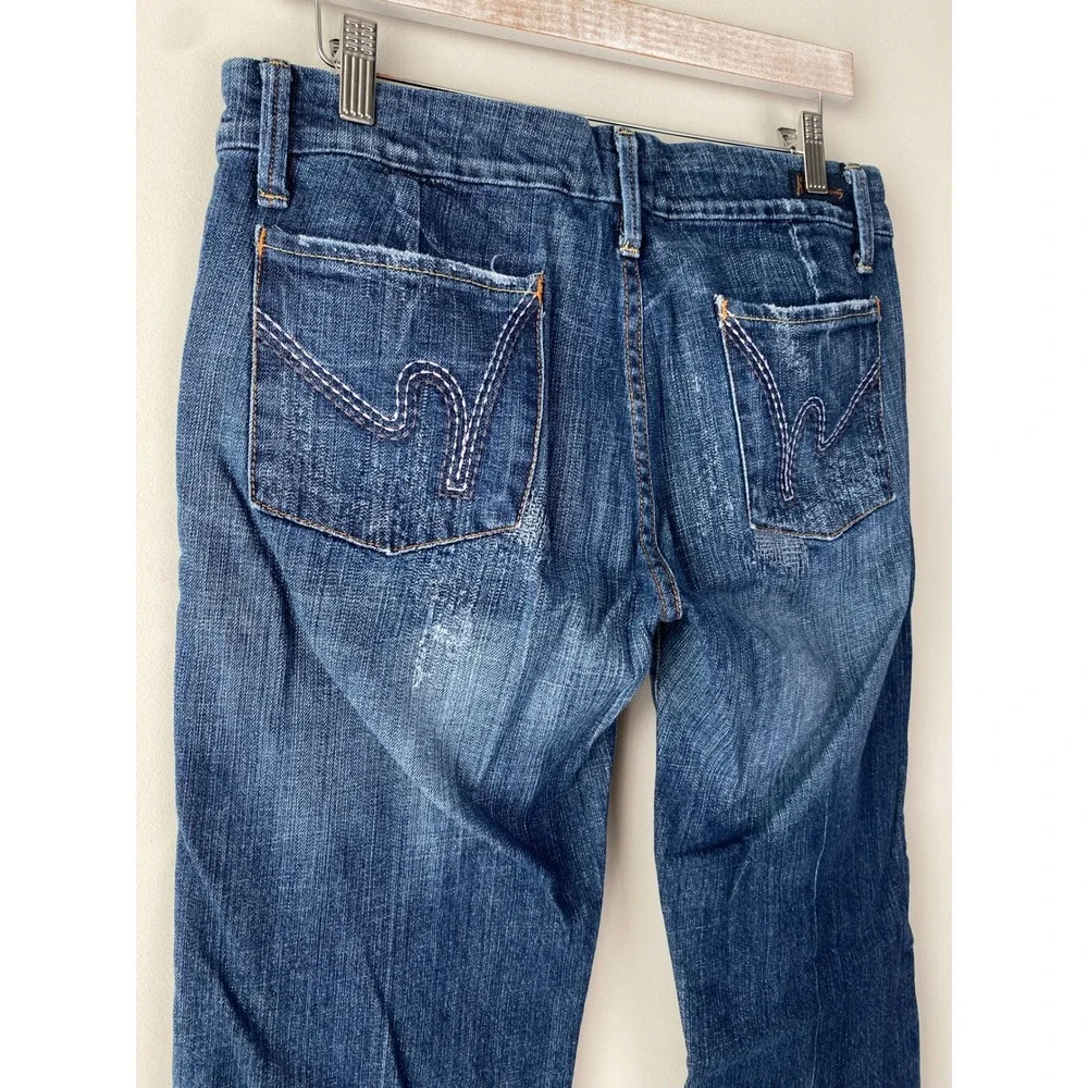 Citizens‎ of Humanity Women Danaway Jeans 31 Blue Low Rise Full Leg Flare Y2K